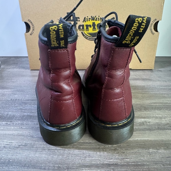 Dr. Martens 1460 J Cherry Leather Boots big kids 6/womens 6.5-7/EU37 - Picture 4 of 9